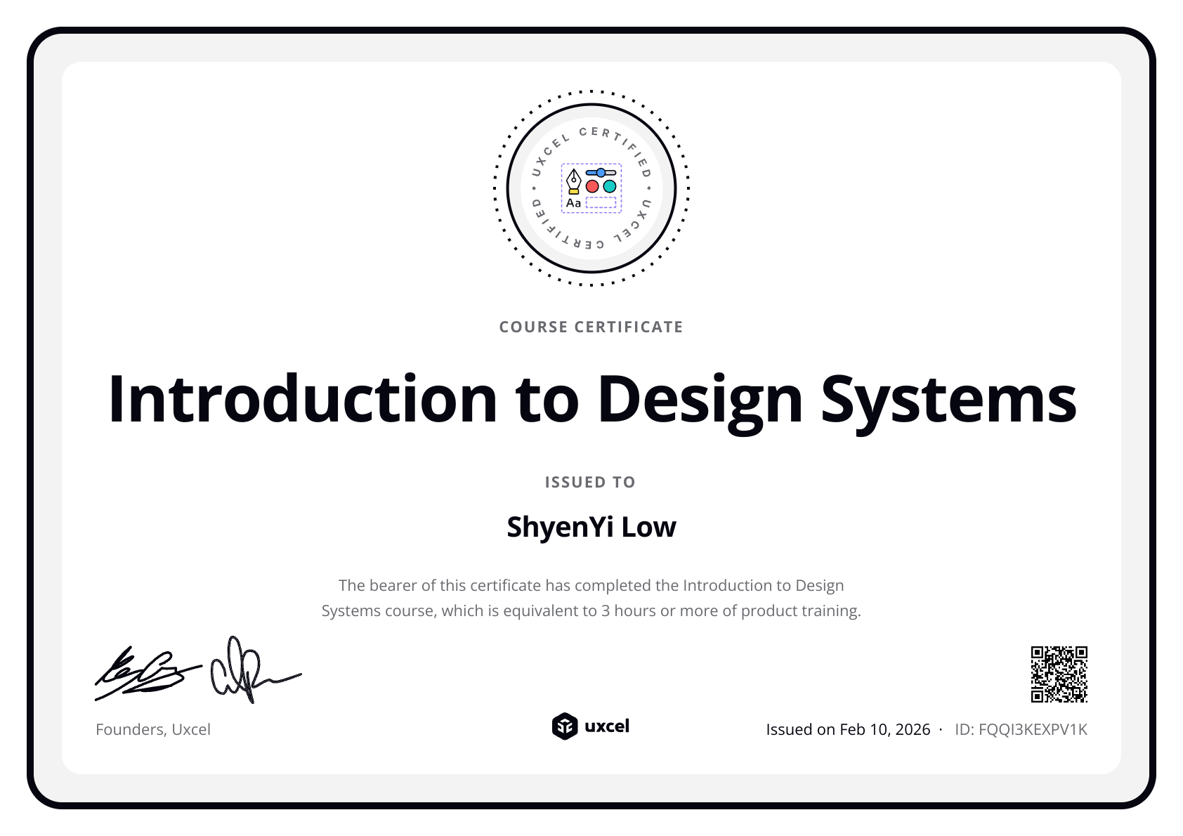 Shyen's certificate